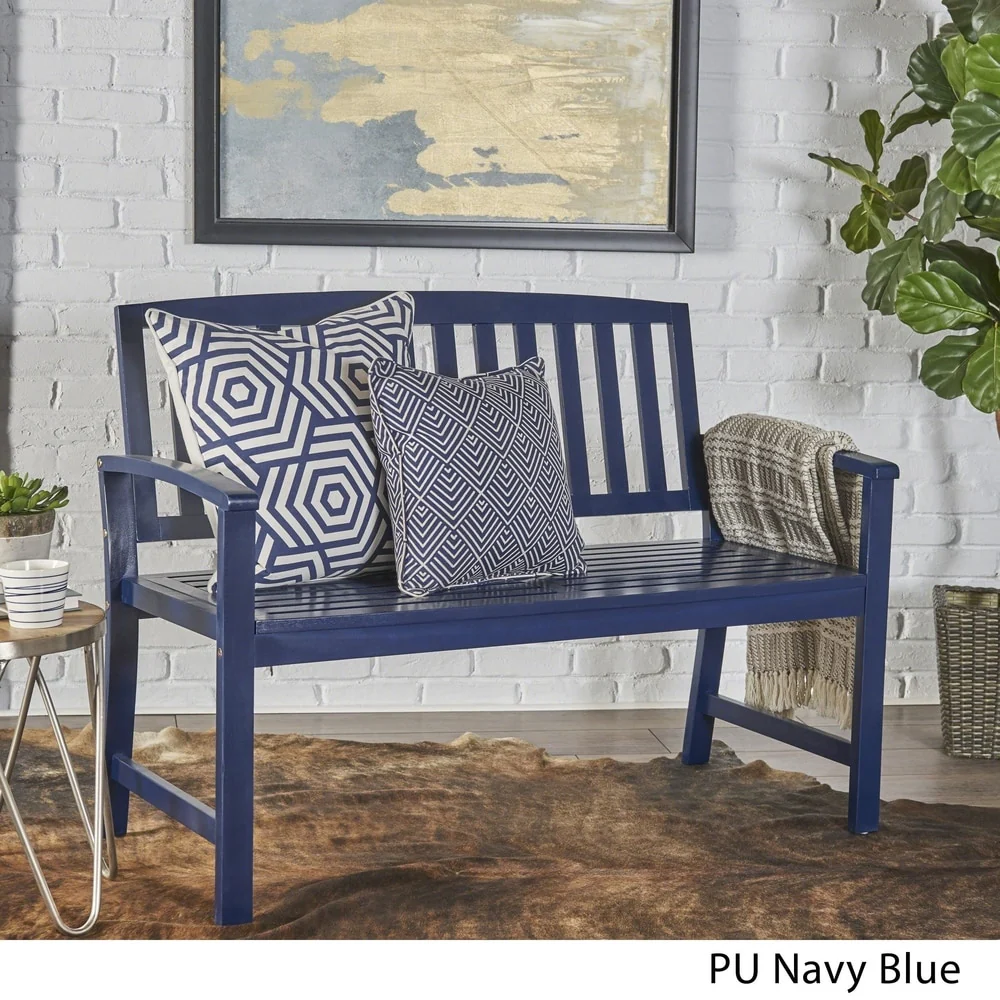 Laurel Farmhouse Cottage Acacia Wood Bench by Christopher Knight Home