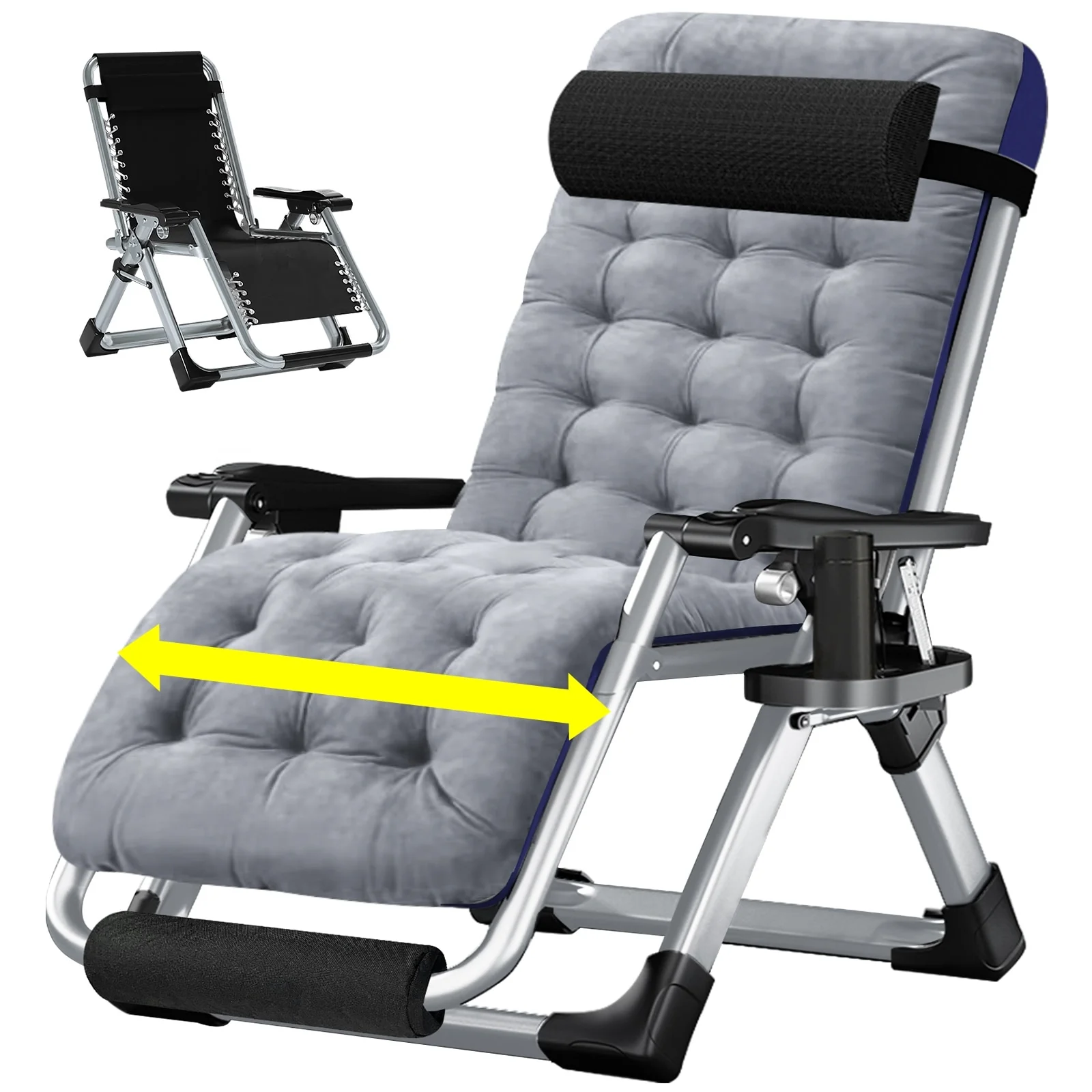 DoCred Oversized XL Zero Gravity Chair, Folding Reclining Lounge