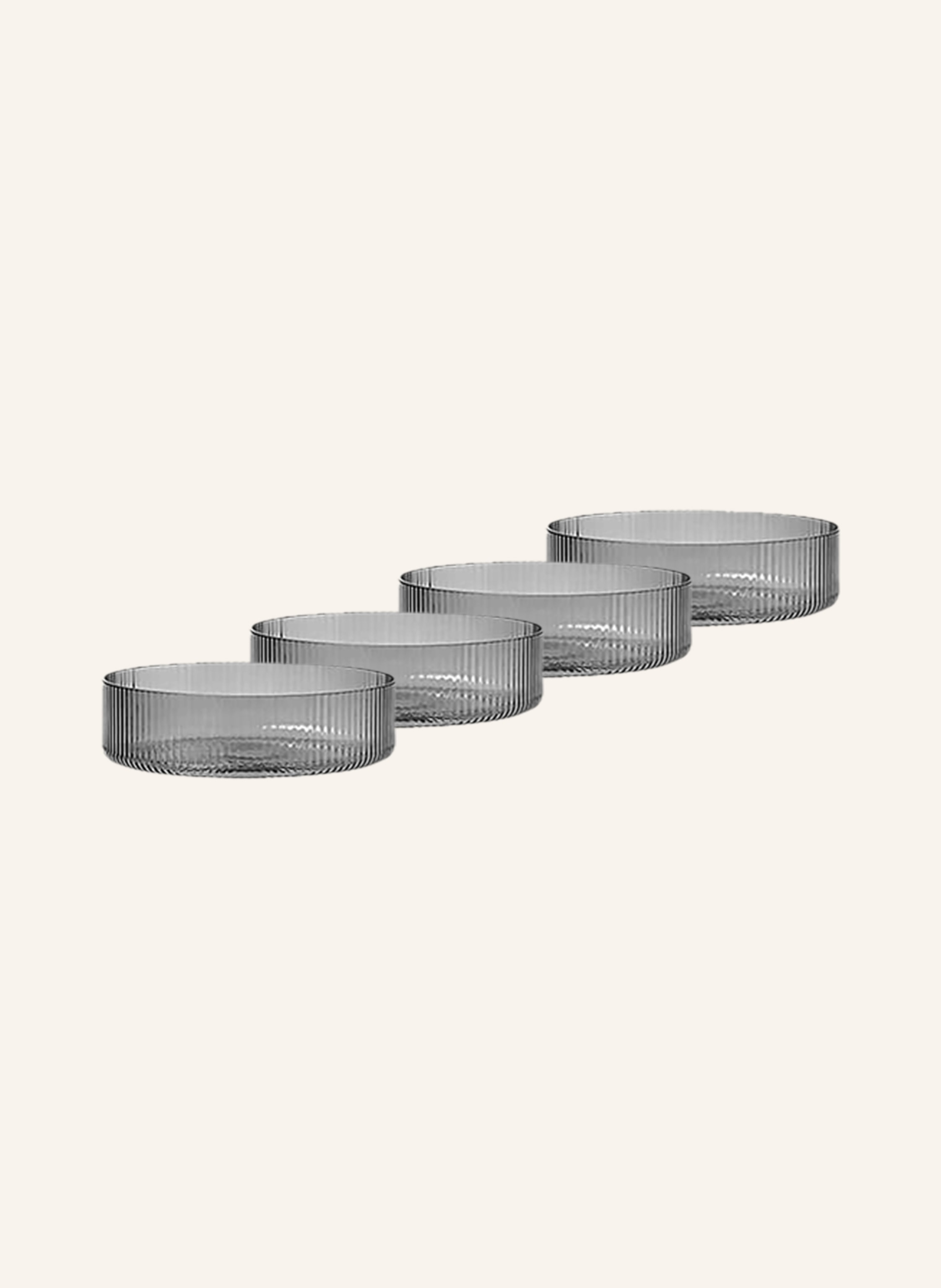 Ferm LIVING 4er-Set Schalen RIPPLE
