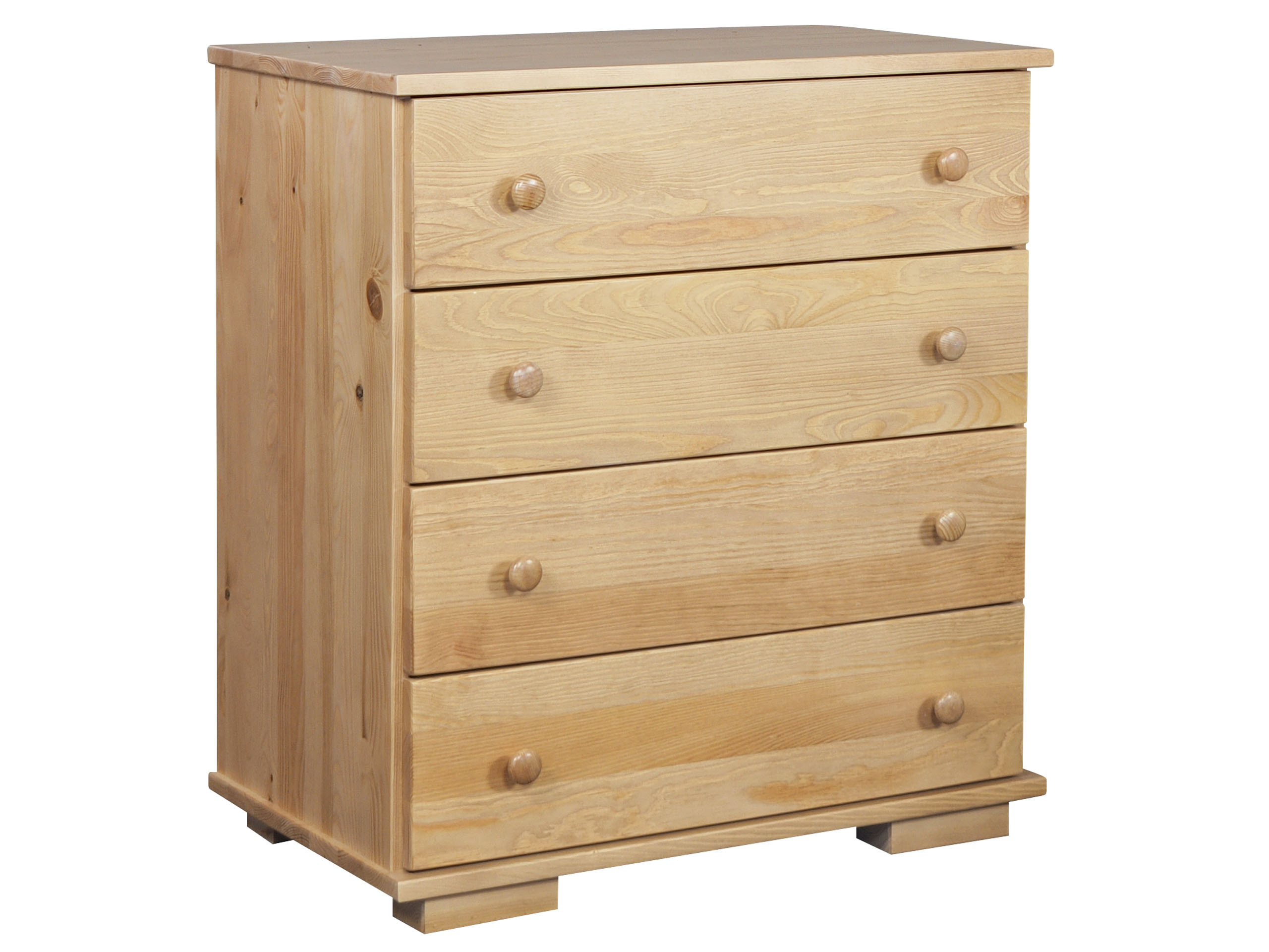 Komoda drewniana z 4 szufladami III MODERN, kolor dębowy