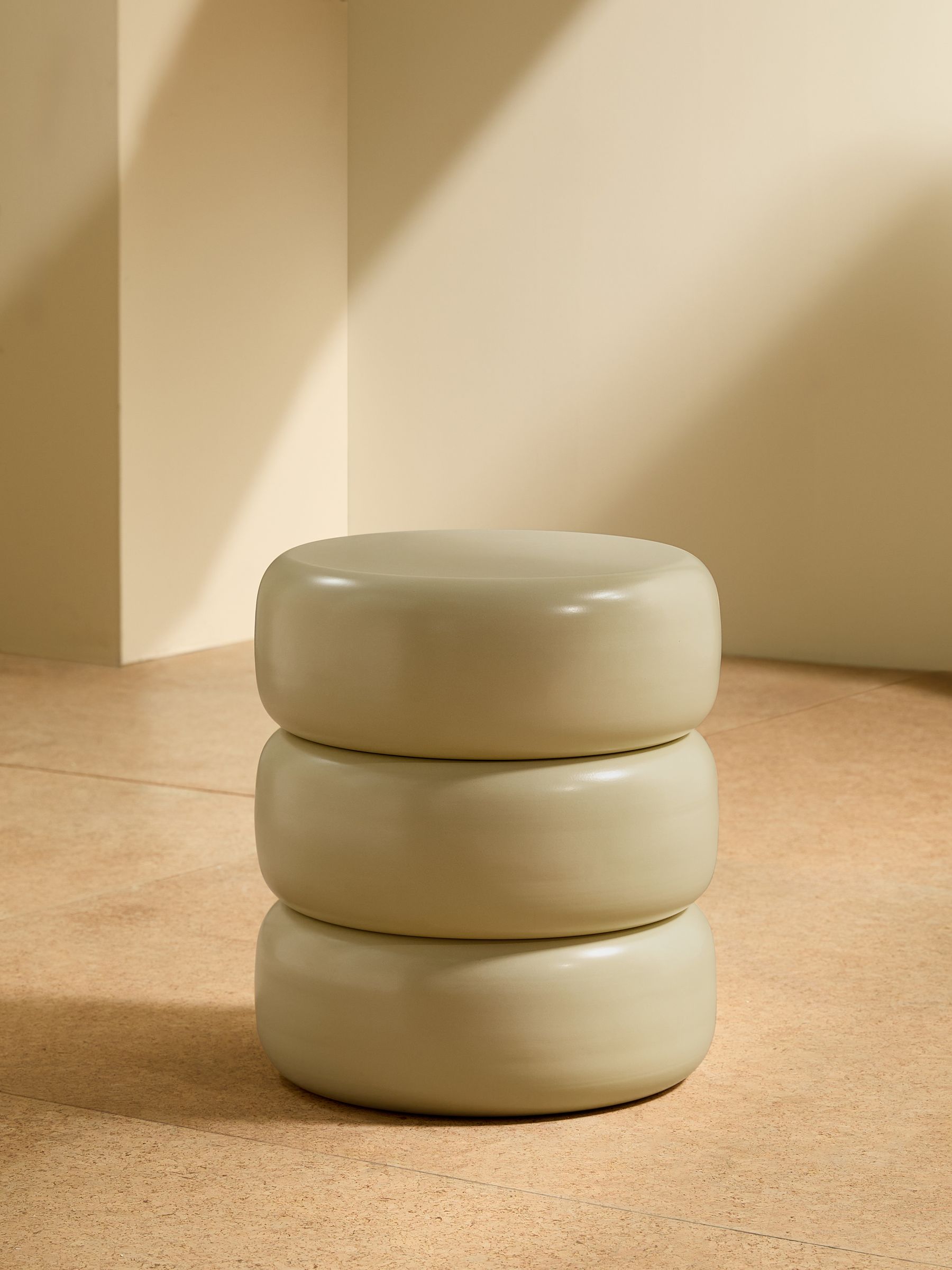 Coen Side Table in Ecru White