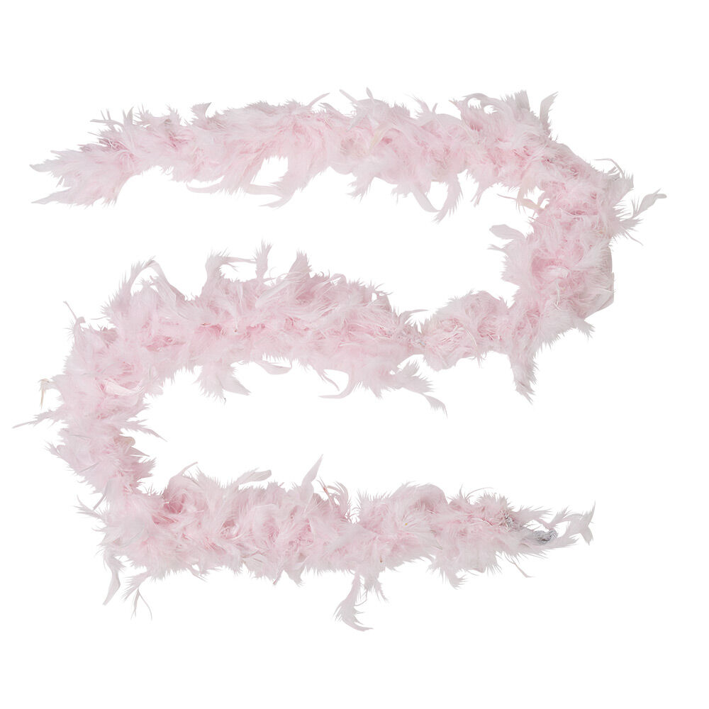 Guirlande Boa plumes roses No&euml;l romance