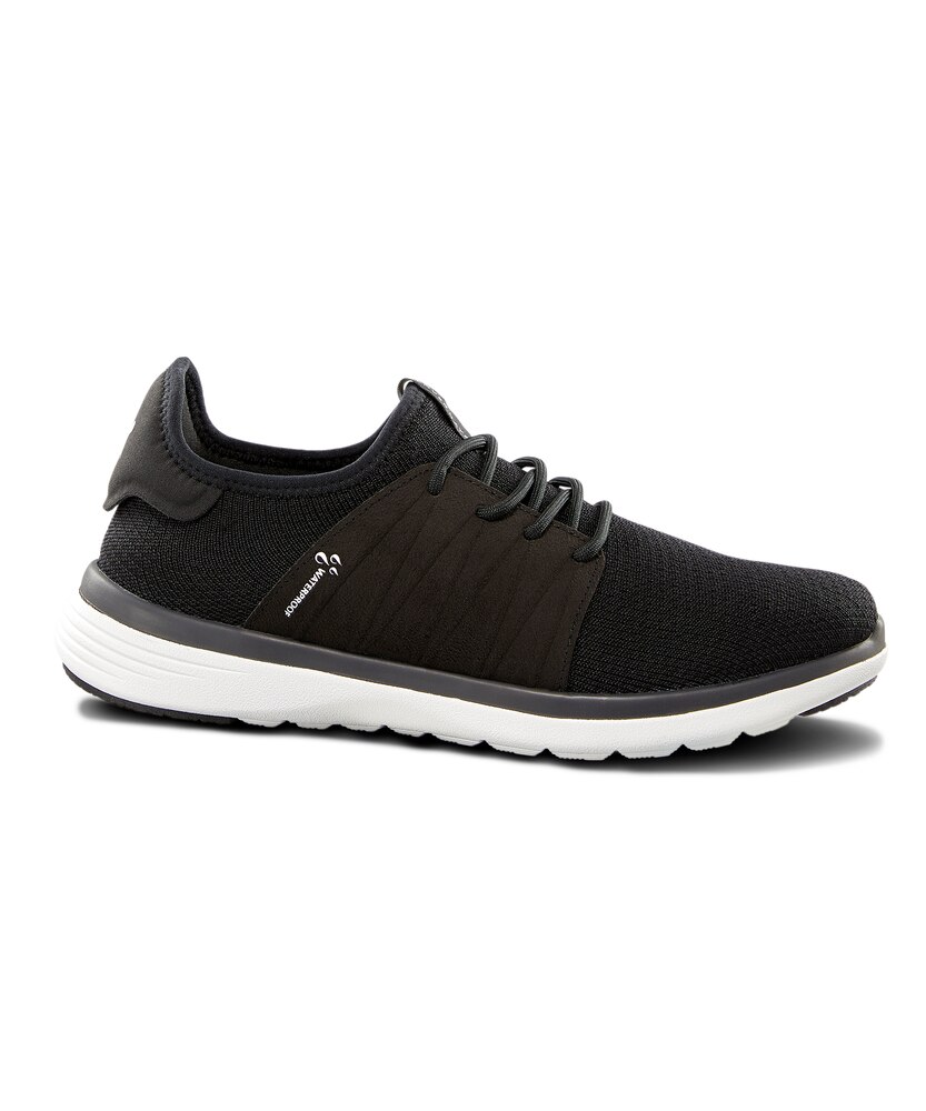Denver Hayes Men's Shield Waterproof Hyper Dri 3 Knit Sneakers - Black/White