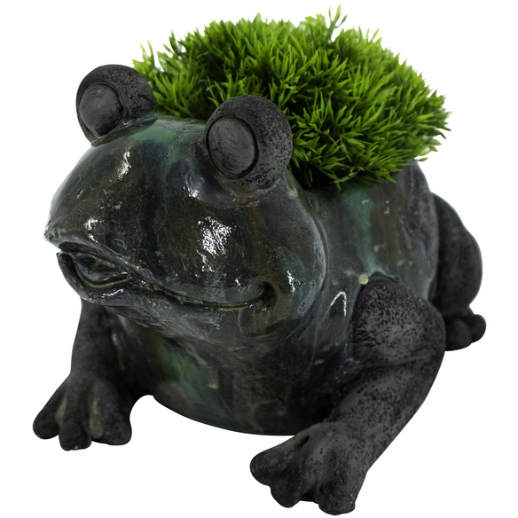 Pflanztopf, Höhe: 20 cm, graugrün, Magnesium