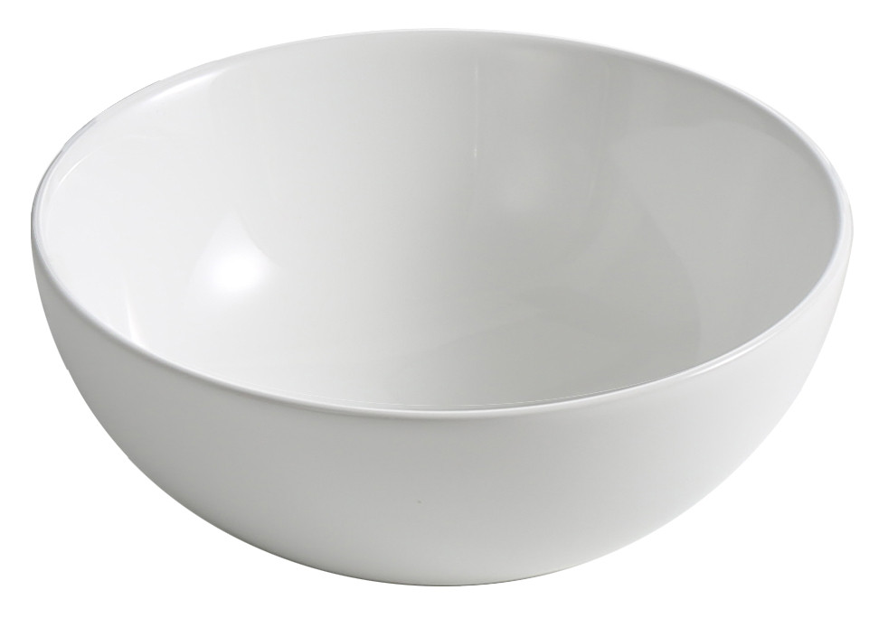 Umywalka Nablatowa Ceramiczna Okrągła Biała Deca