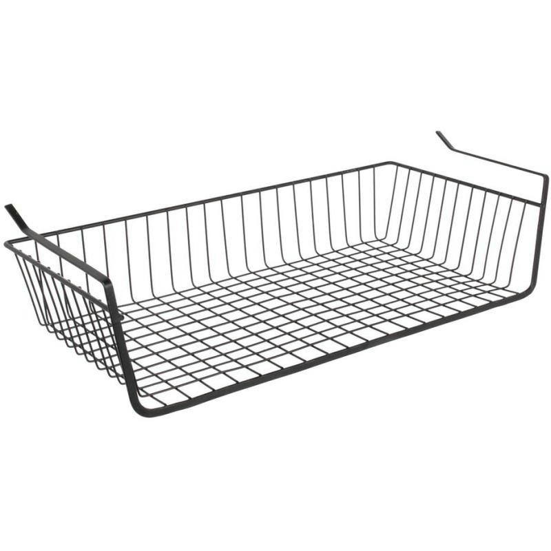 - Panier suspendu en métal filaire noir longueur 56cm