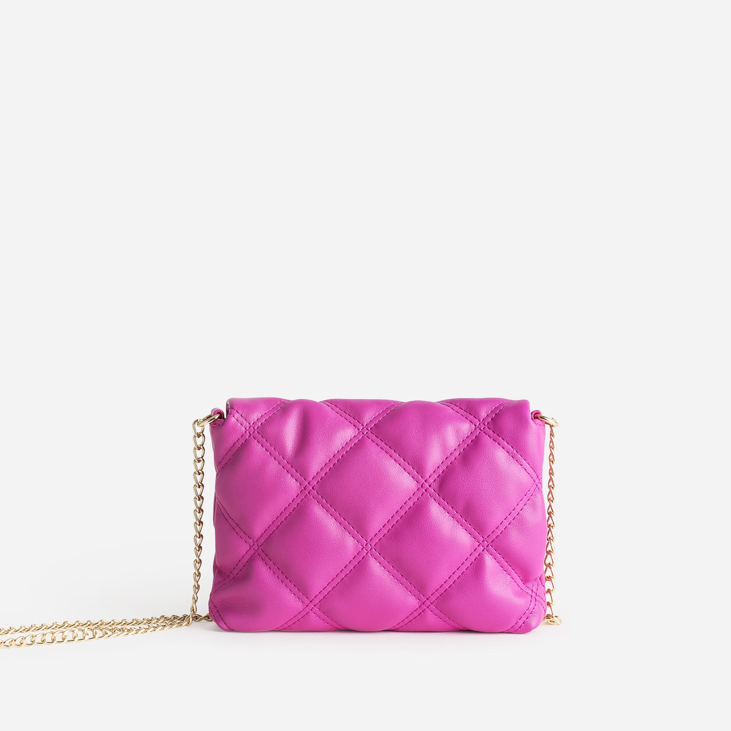 Pochette TEXTO rose matelassée