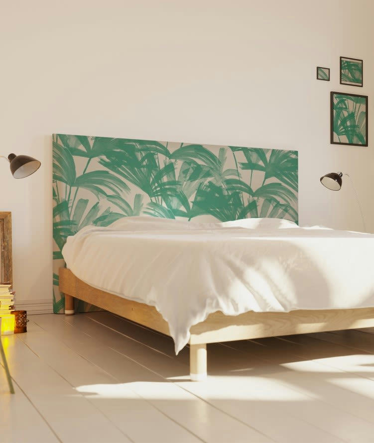 ANNI - Tête de lit avec housse Vert 140 cm