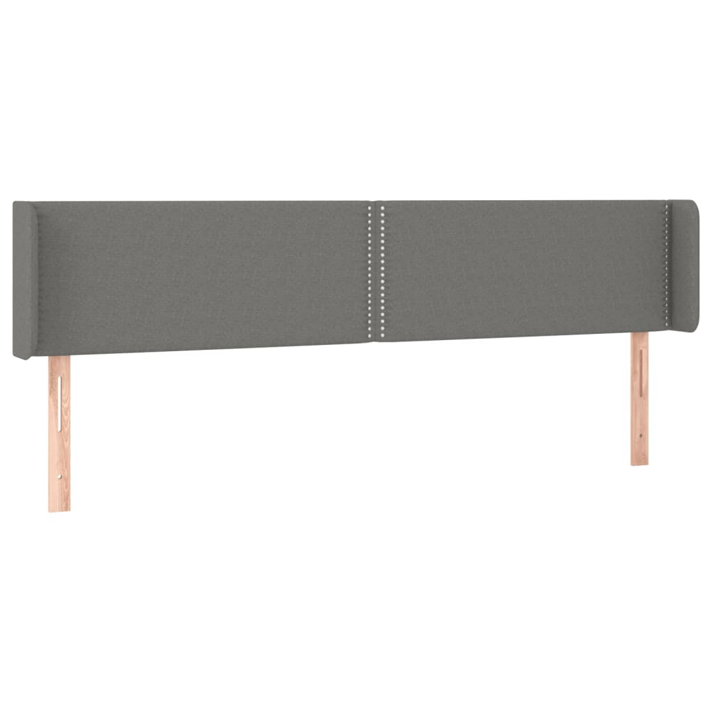 Wezgłowie Szary 183 x 16 x 78/88 cm Tkanina vidaXL