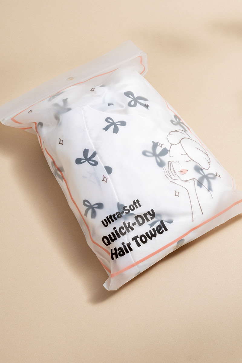 Bow Pattern Soft Hair Dry Wrap