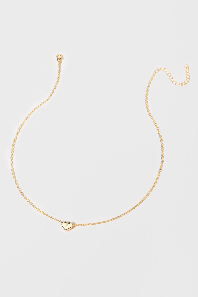 Initial Heart Pendant Necklace