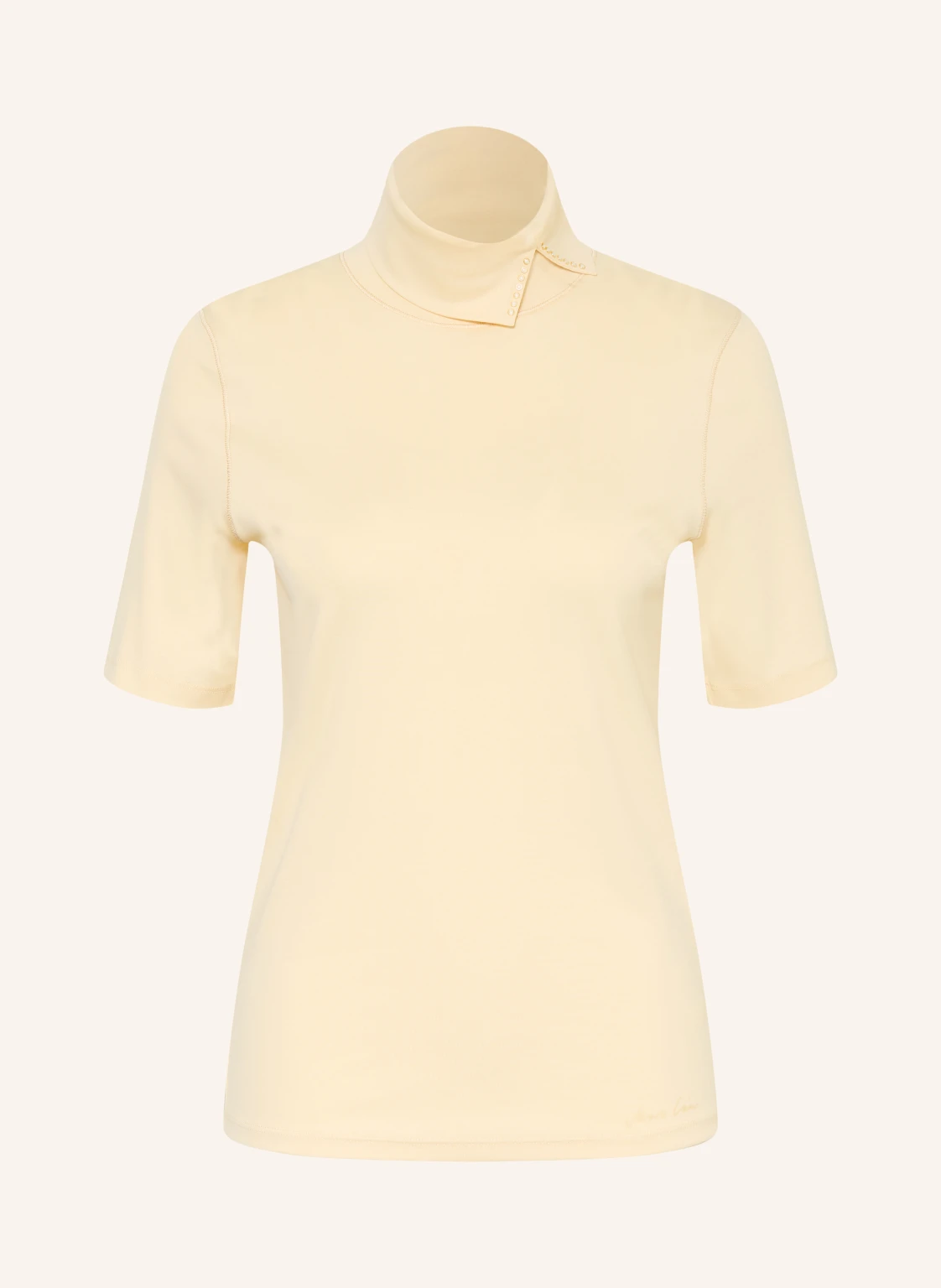 MARC CAIN Rollkragenshirt mit Schmuckperlen