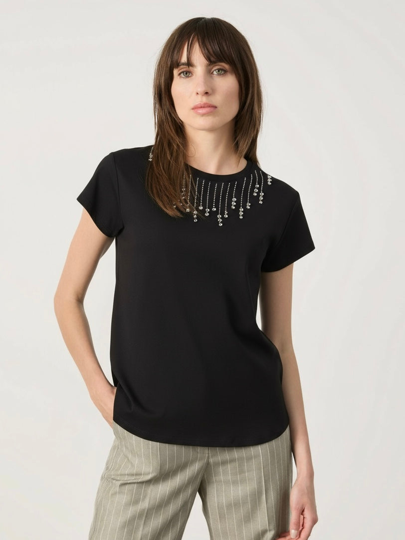 Top with Appliqu&eacute;d Rhinestones