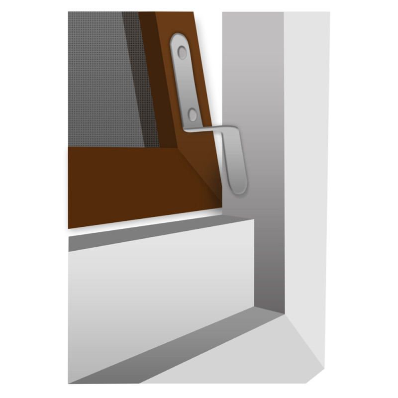 Moustiquaire pour fenêtre Louisiana brune 120 x 150 cm CONFORTEX