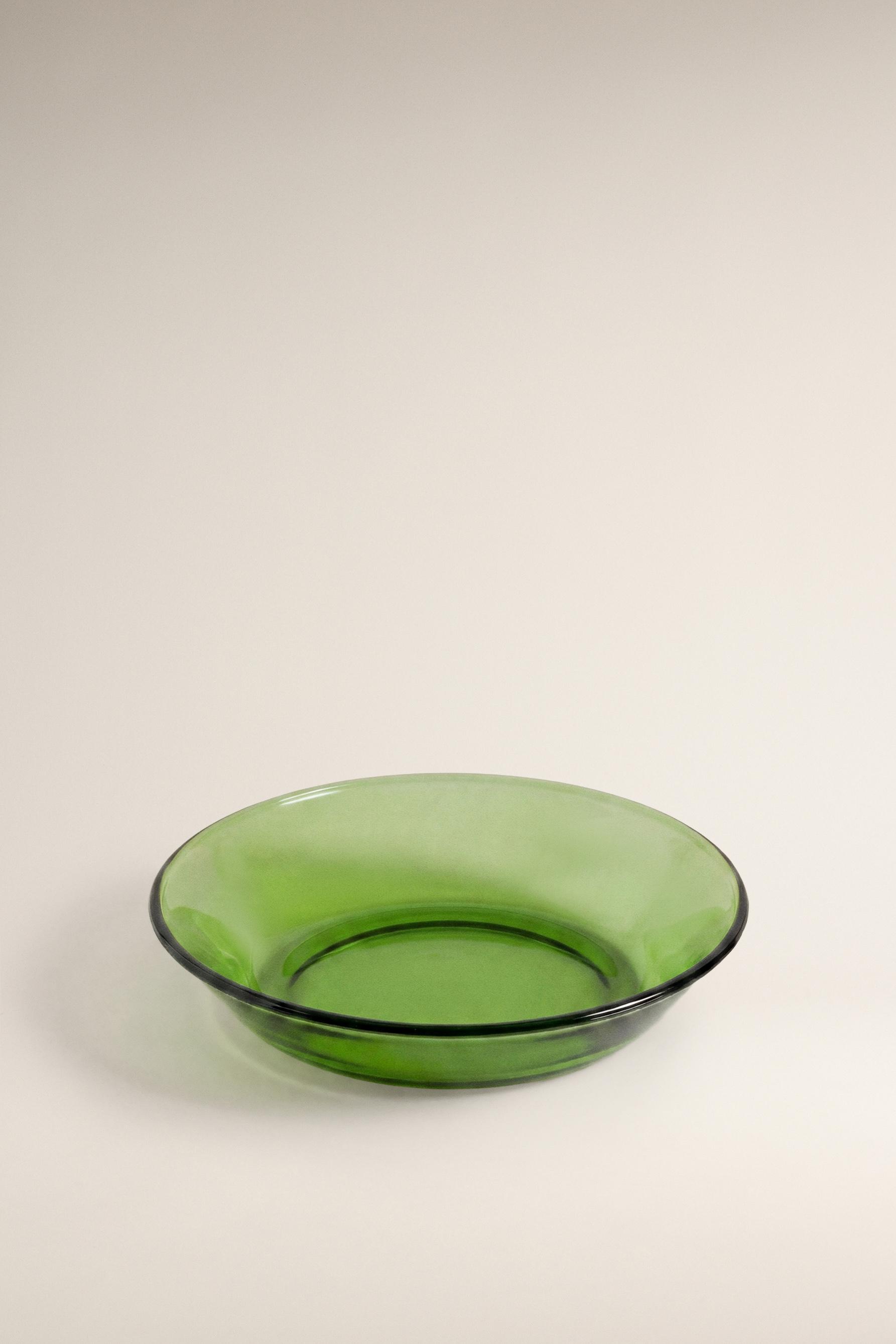 Plato hondo Duralex® vidrio color verde (Pack 4)