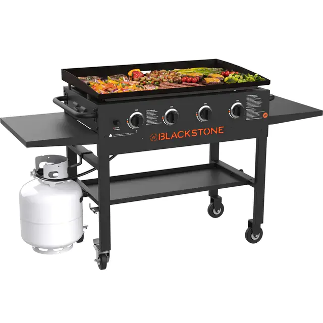 Blackstone 4-Burner 36 Griddle Cooking Station with Side Shelves