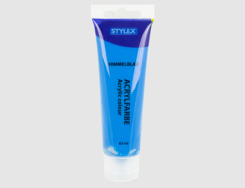 Acrylfarbe himmelblau