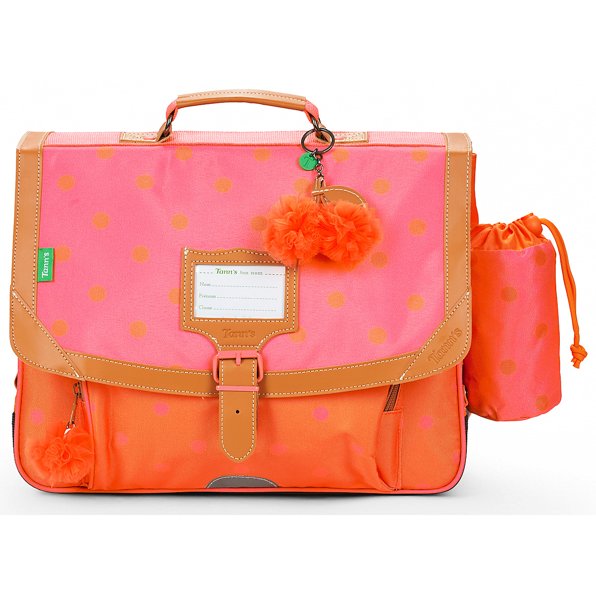 Tann's - SIDONIE CARTABLE 38 CM POCHE GOURDE - Pink / Orange