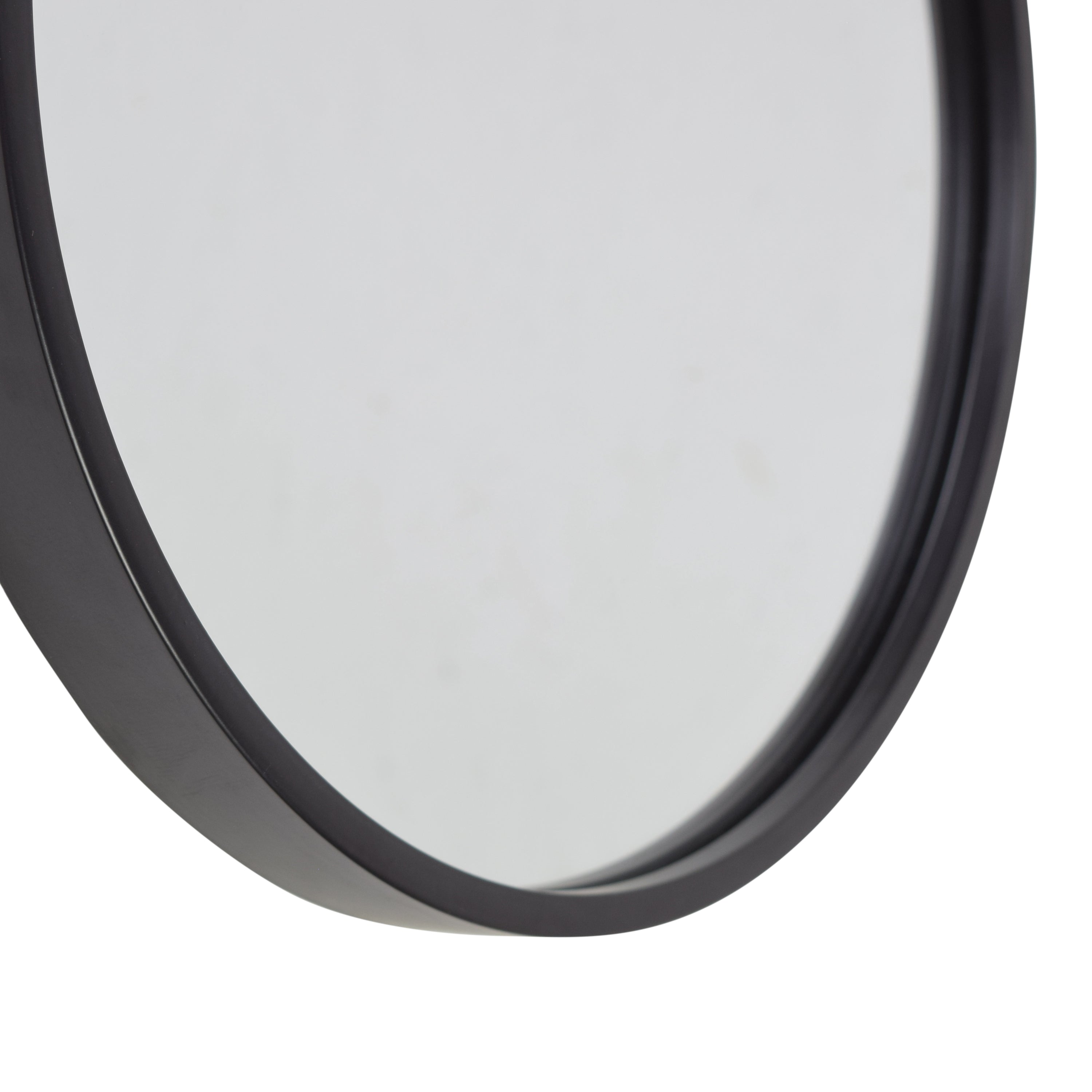 Fragix Boston wandspiegel rond - Zwart - Metaal - Ø35cm - Industrieel