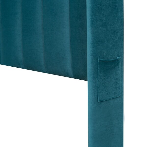 Upholstered Queen Size Platform Bed Frame with Headboard and a Big Drawer