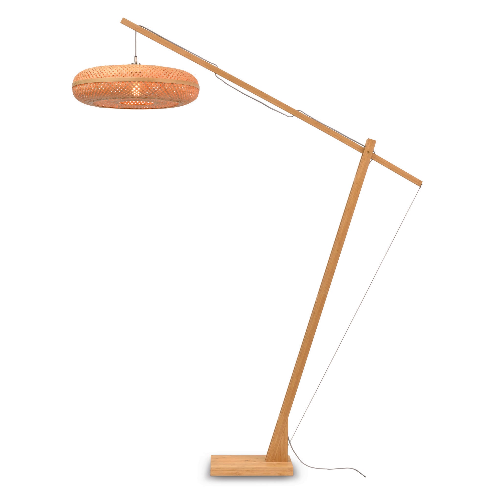 GOOD&MOJO vloerlamp Palawan - bruin - Ø60cm