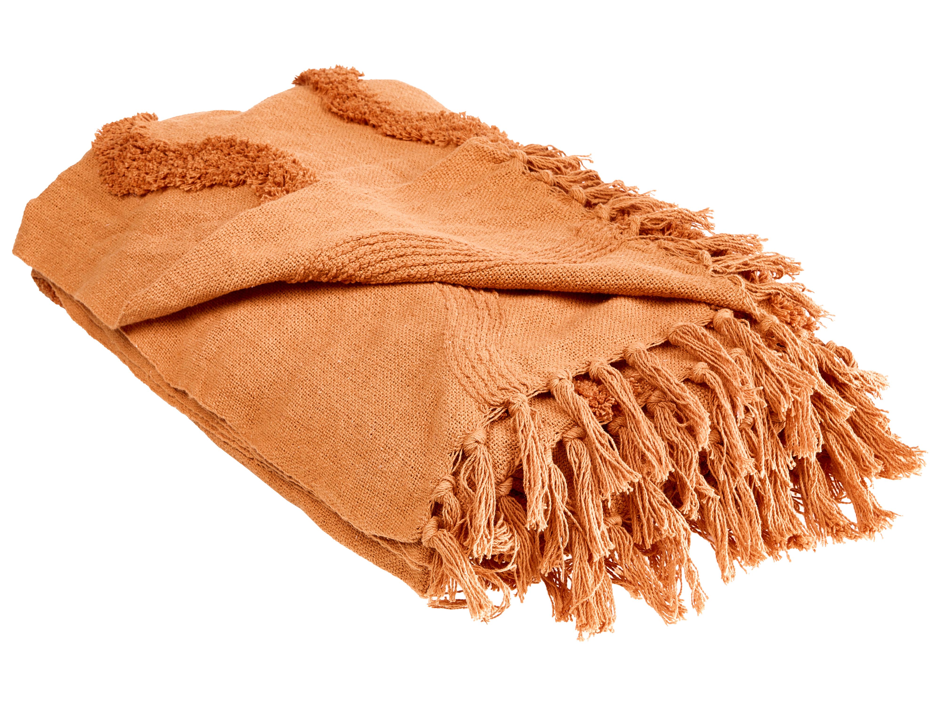 Blanket KHARI Cotton 125 x 150 cm Orange
