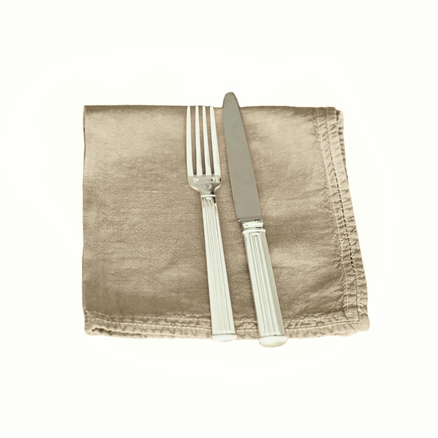 BASES DE LA TABLE - Serviette de table  Lin pur lavé  Sable  45x45