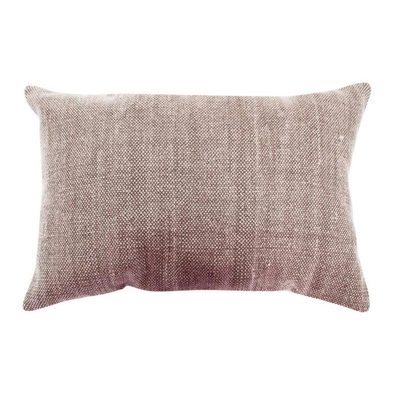 VINTAGE - Coussin effet délavé rose nude 60x40