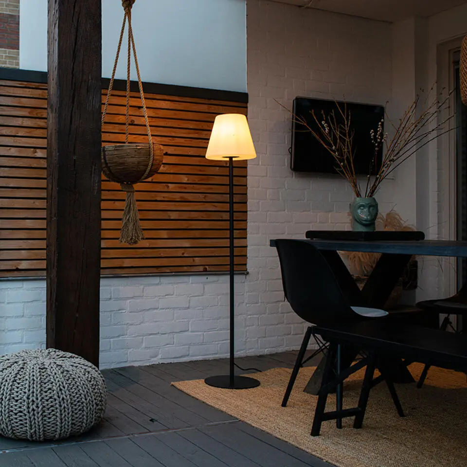 Qazqa vloerlamp virginia zwart e27