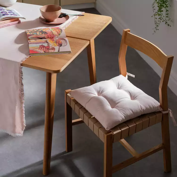 Habitat Chambray Blush Pack of 2 Seat Cushion - Pink