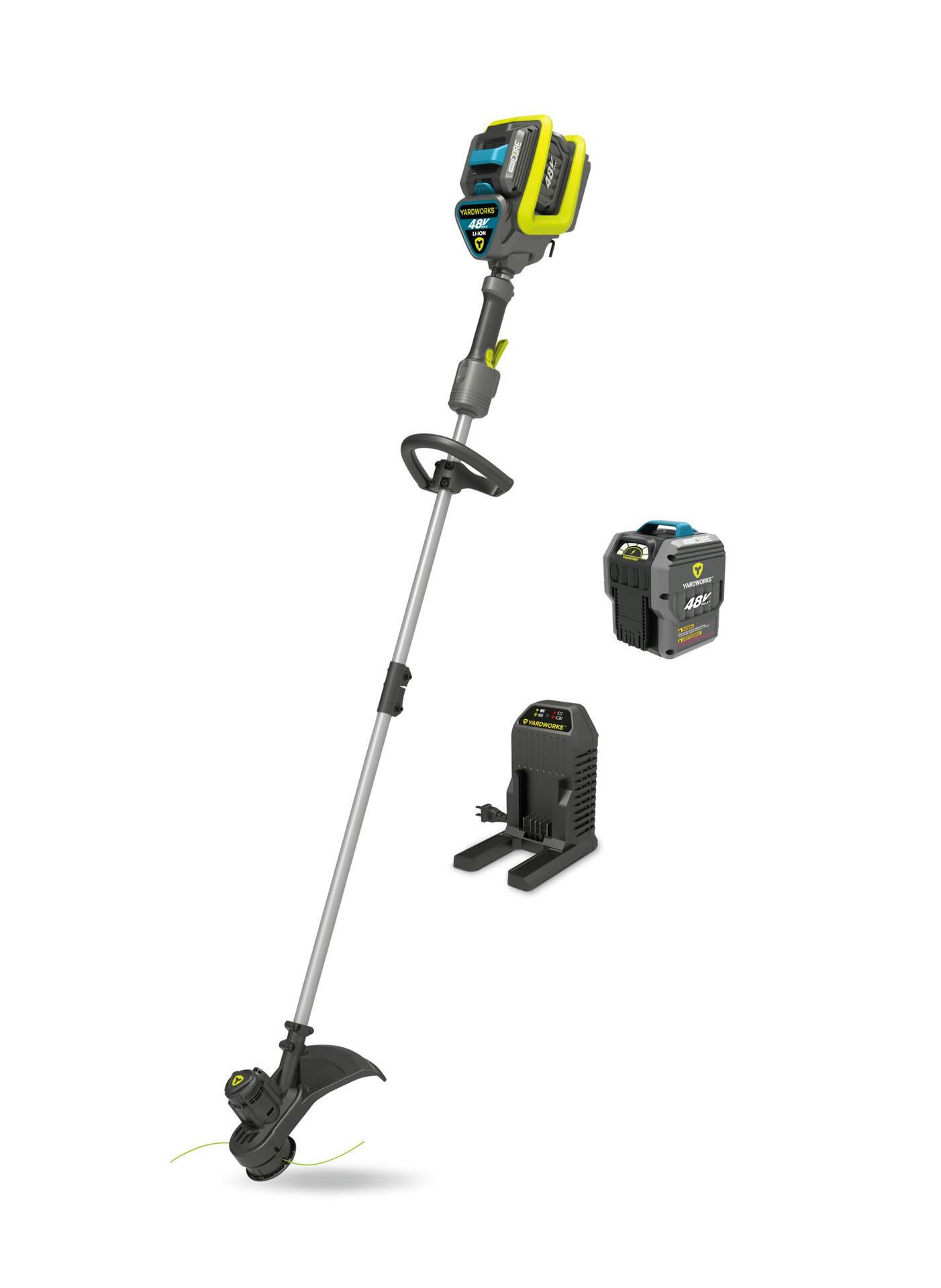 Yardworks 48 V Grass Trimmer & Edger, 2Ah Battery, 13-in