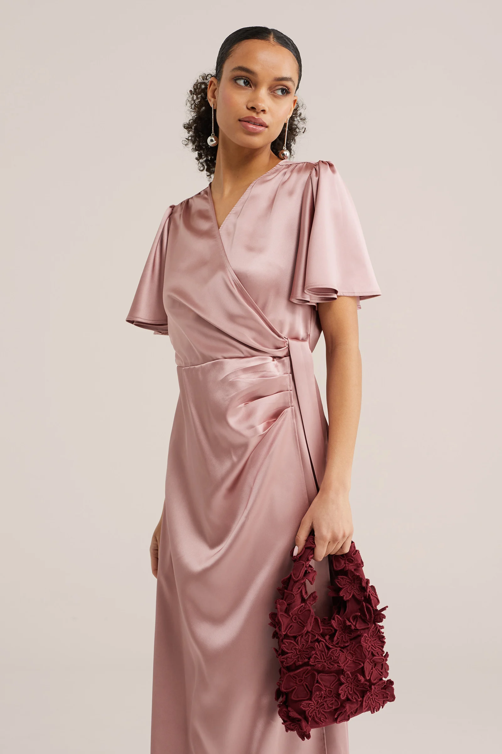 Dames tas met bloemen applicatie