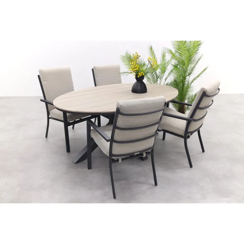 GI Sergio / Edison 180 x 115 cm. tafel - ovale tuinset