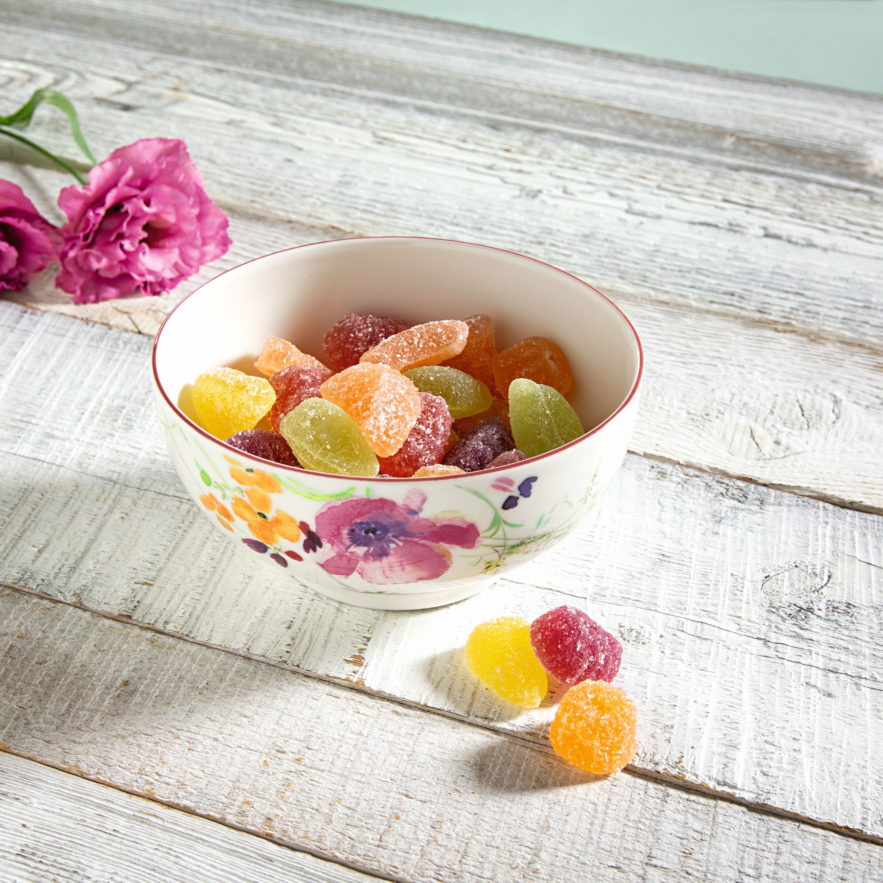 Mariefleur Appetizer/ Dessert Bowl - Multi-colored, 6.8 oz, Premium Porcelain