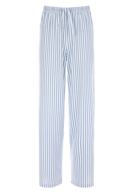 Older Girls Blue Stripe Wide Leg Trousers