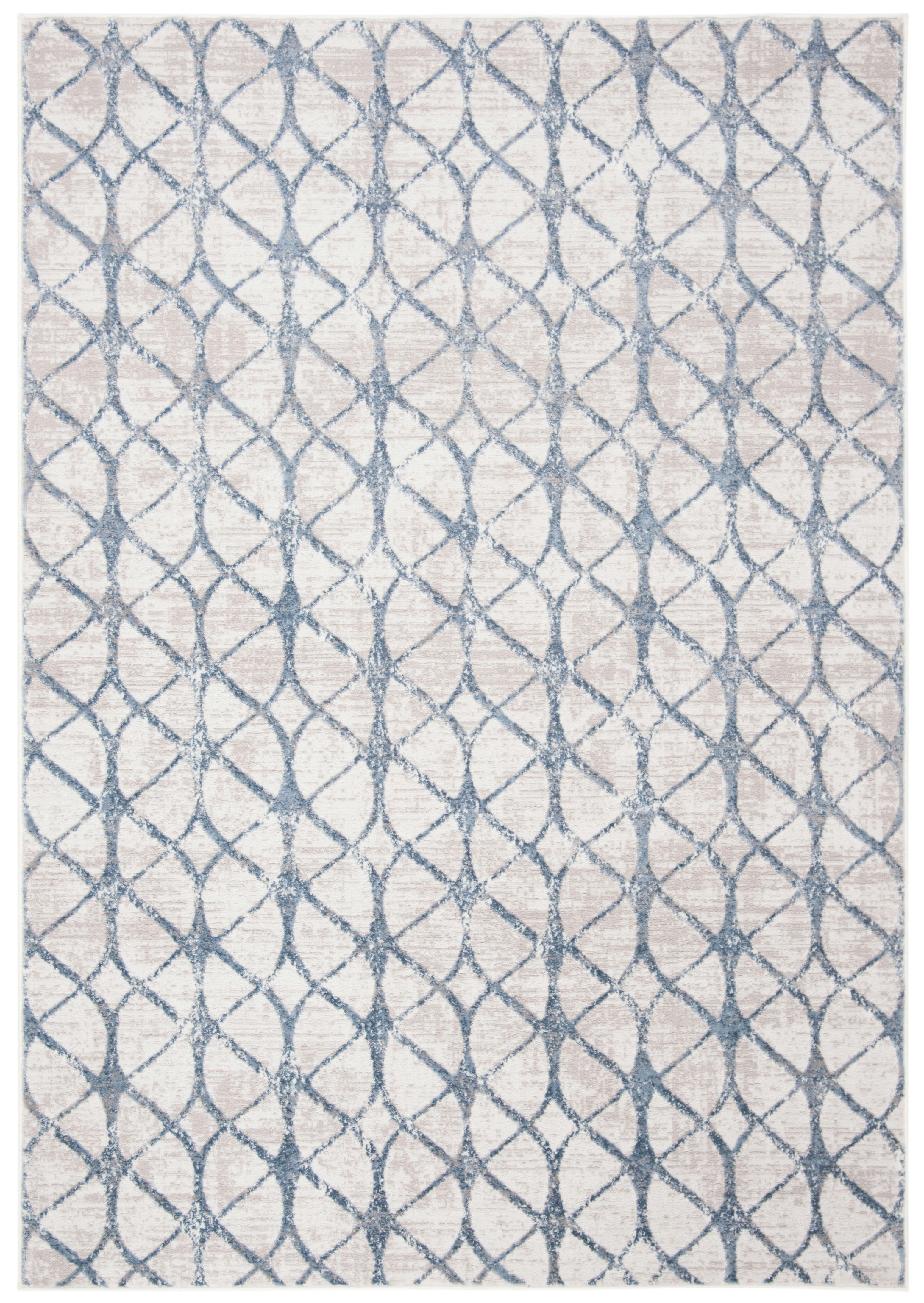 AMELIA - Tapis de salon interieur en gris & bleu, 183 x 274 cm