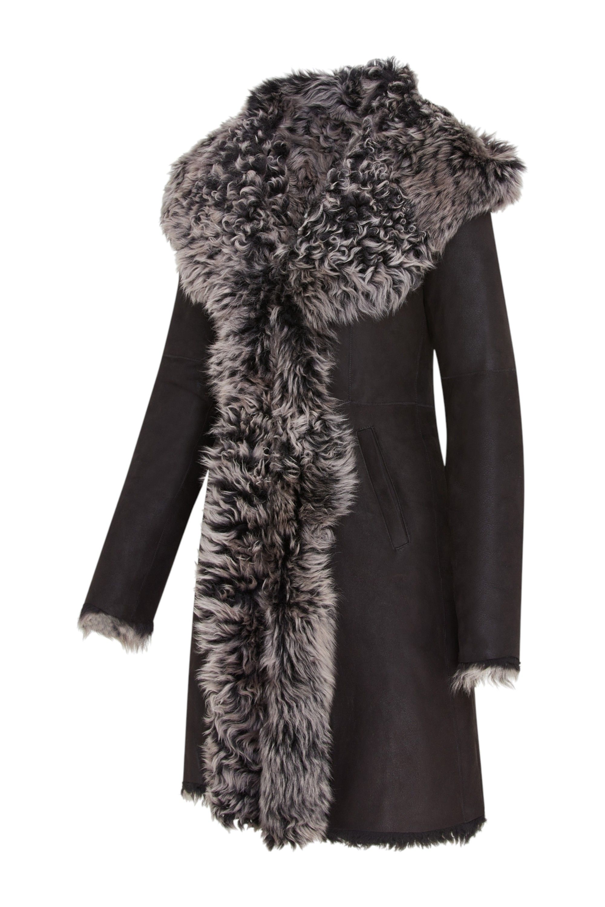 Infinity Leather Toscana Sheepskin Leather Hooded Trench Coat - Coast