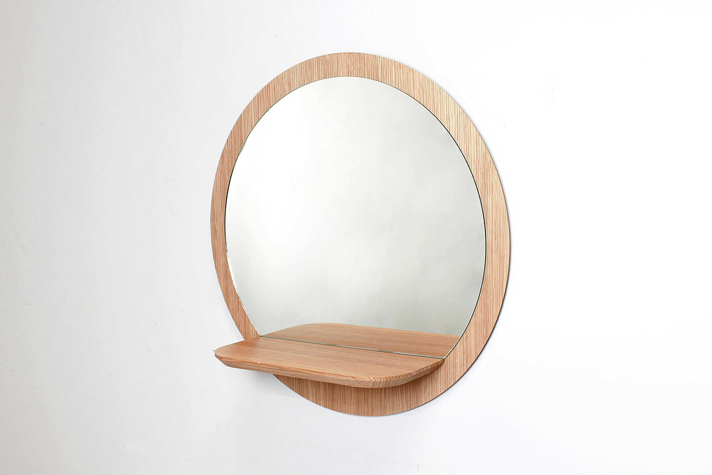 SUNRISE - Miroir mural rond avec tablette Sunrise grand modèle D48cm