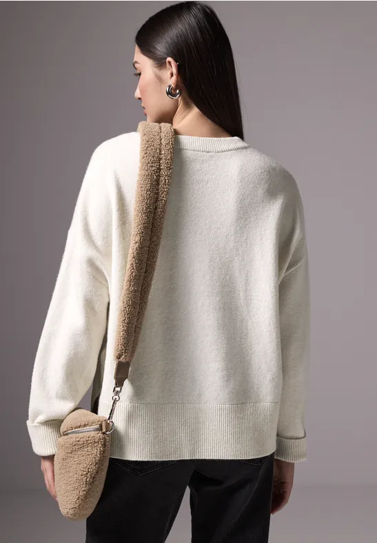 Strickpullover mit Rundhals