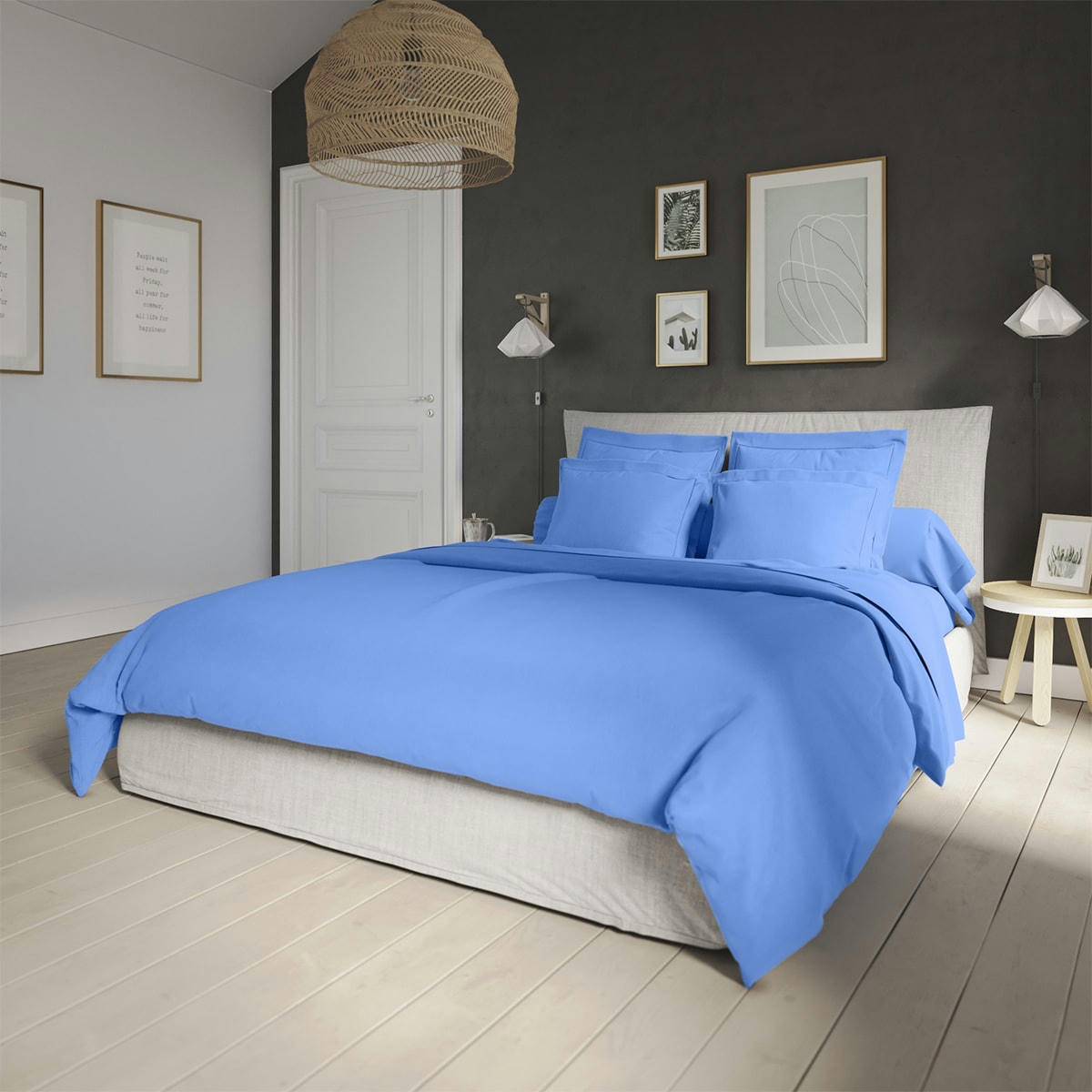 INFLUENCE - Housse de couette   Percale Lazuli 200x200 cm - DODO