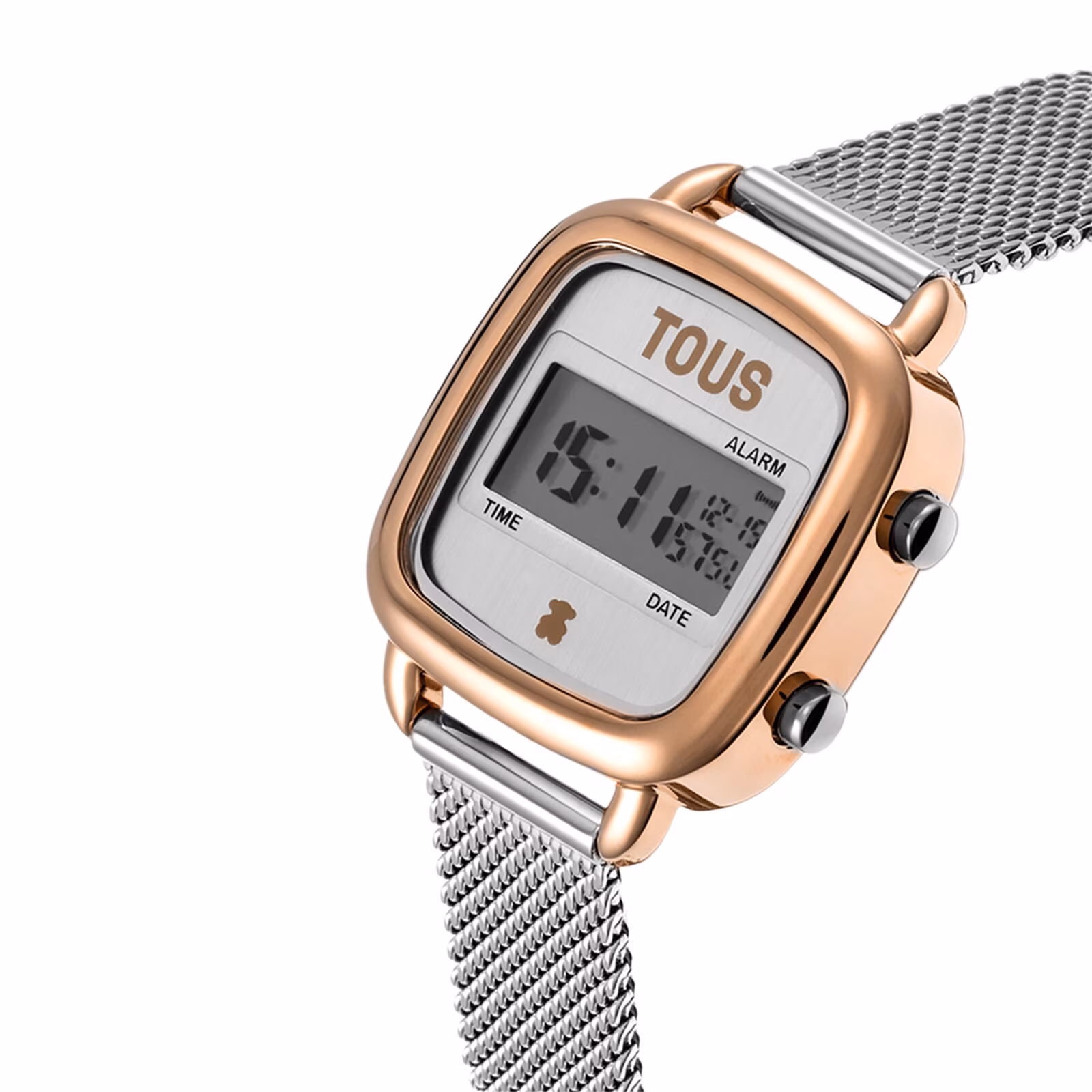 Reloj digital bicolor con brazalete de acero D-Logo Mini