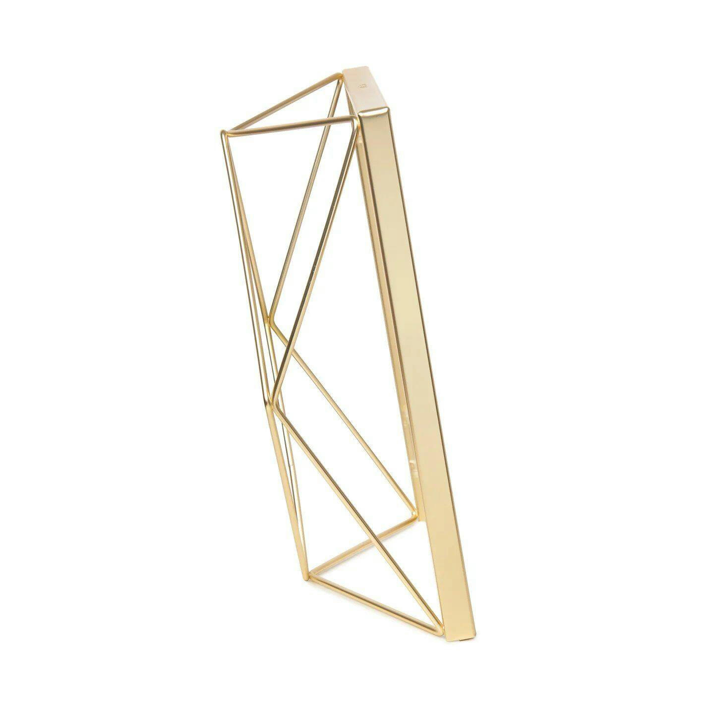 Umbra Prisma Geometric Multi-Photo Display Frame, Matte Brass, 5 x 7-in