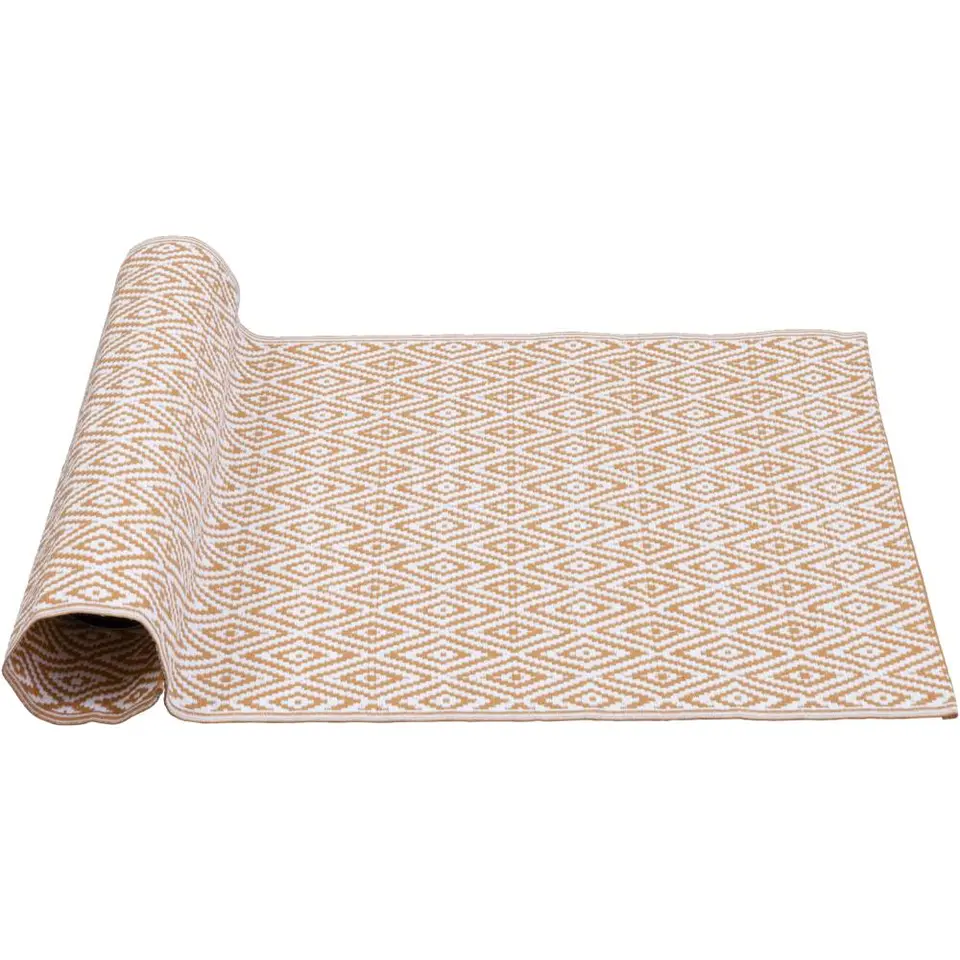 Binnen/buitenvloerkleed Diamond - terra - 90x150 cm