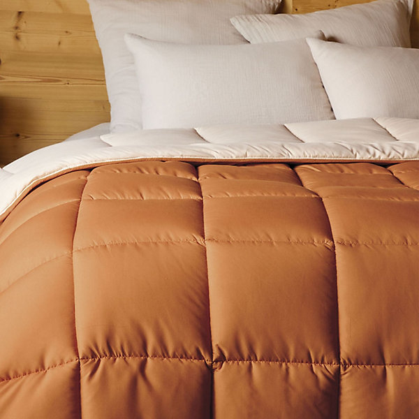 Couette chaude microfibre bicolore 400 gr/m2 (200x200 cm - Cuivre)
