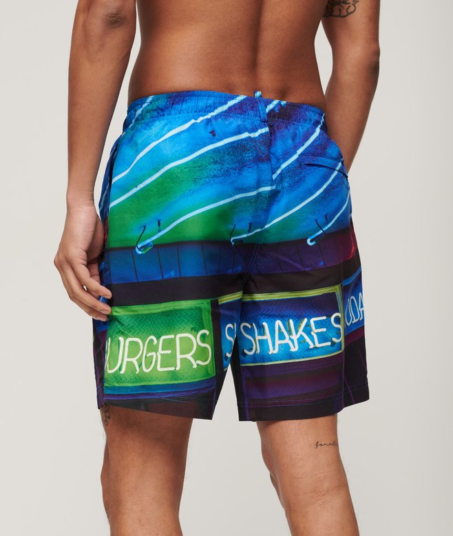 Photographic 17-inch Recycled Swim Shorts