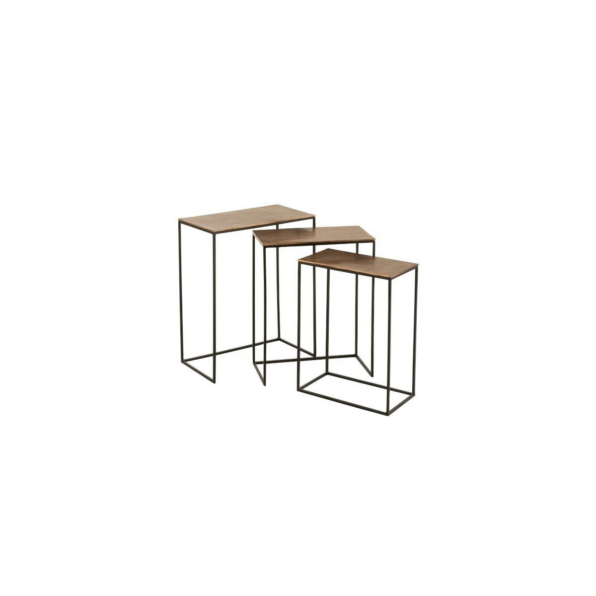 MANGOLO - Lot de 3 tables d'appoint encastrables