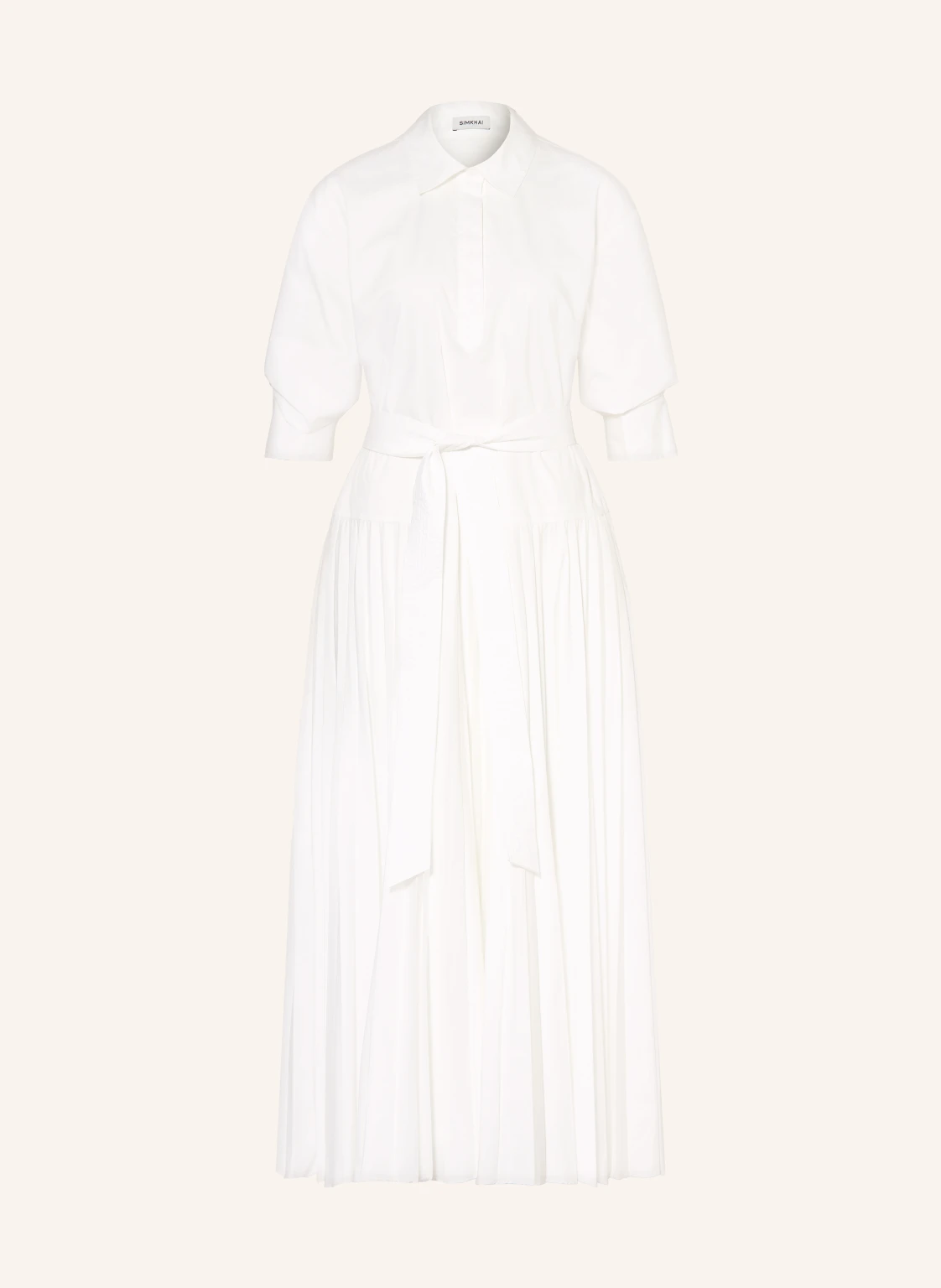 SIMKHAI Hemdblusenkleid mit Plisses