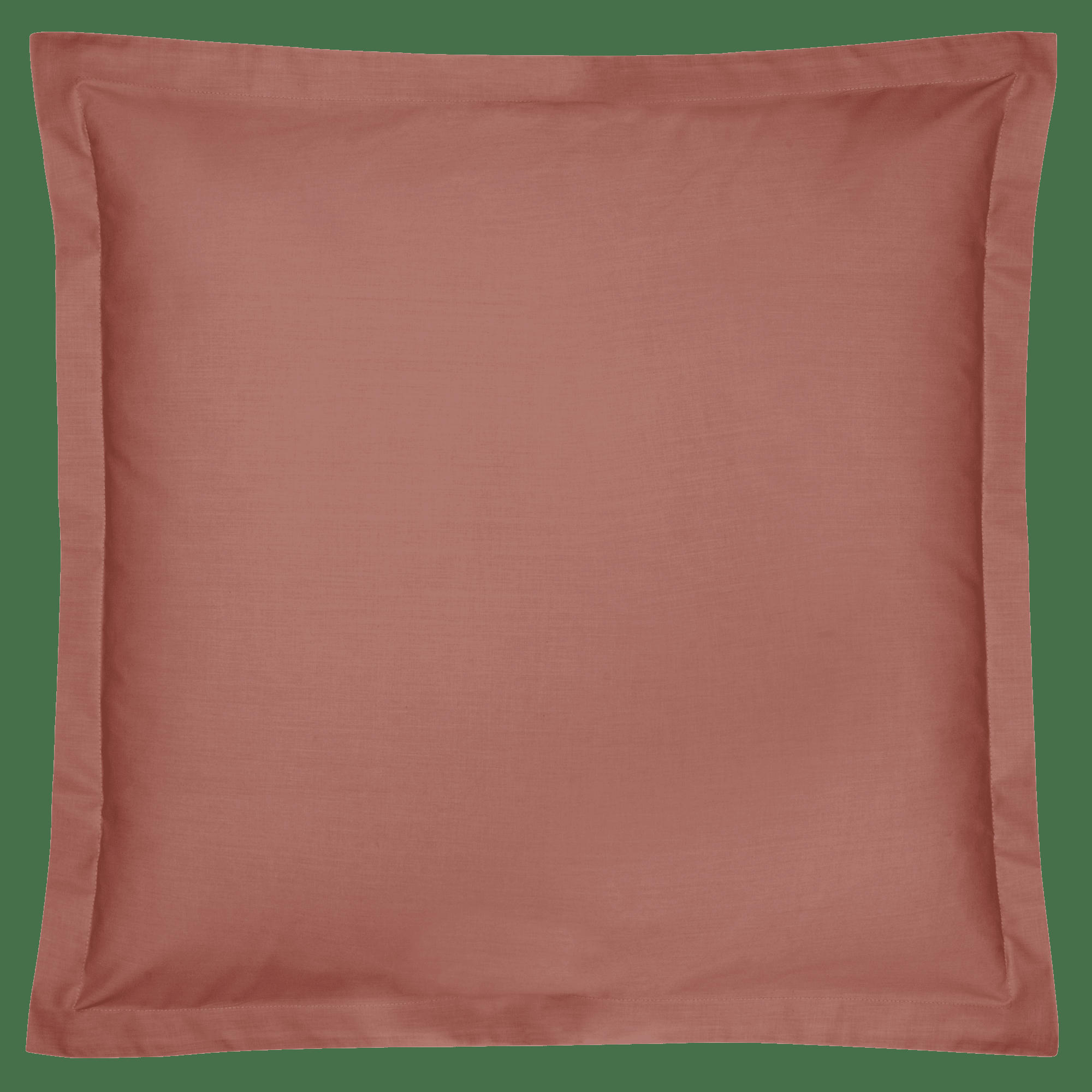 FIL & SENS - Taie en coton bio terracotta 65 x 65 cm