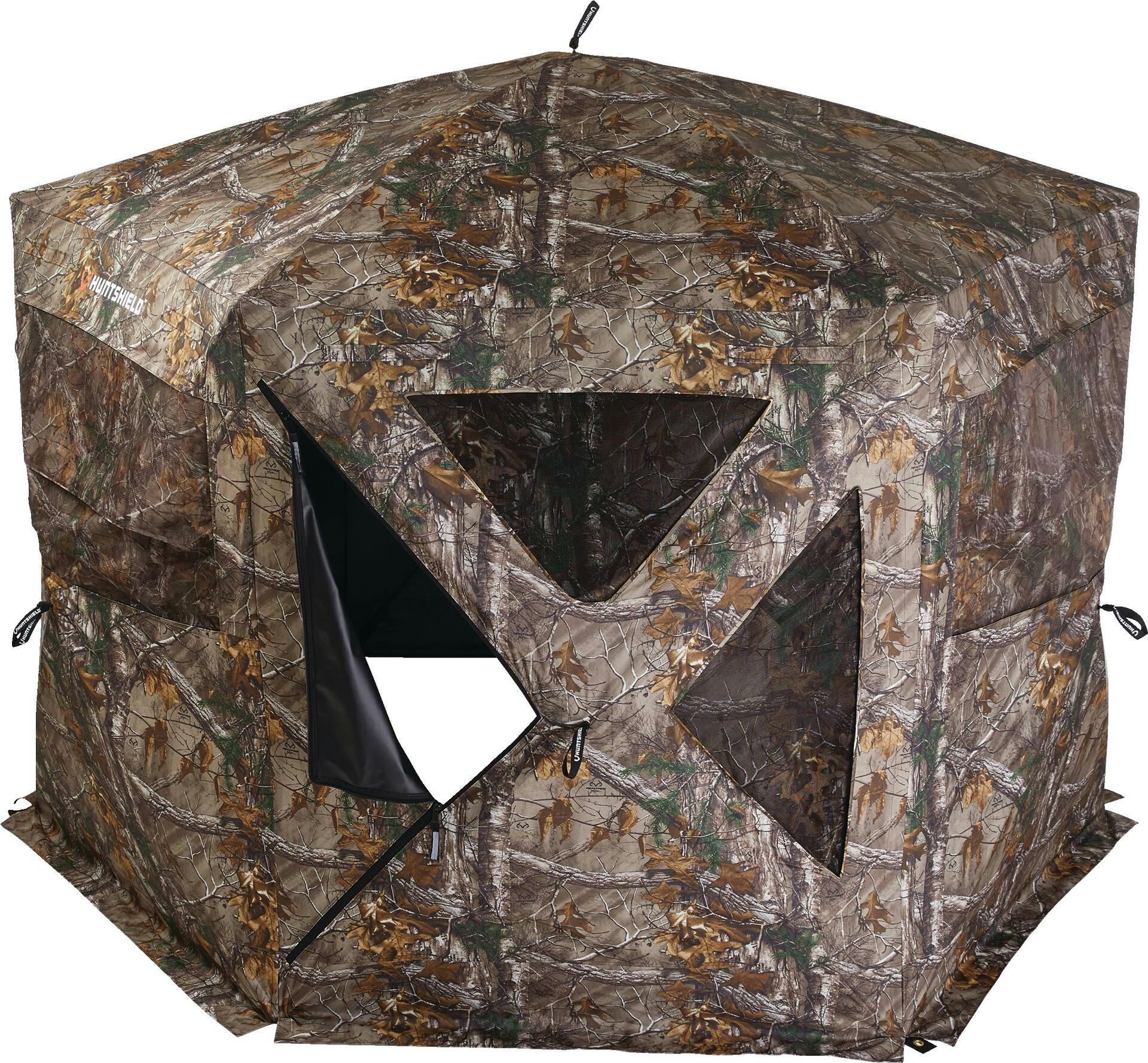 Huntshield Mega Ground Portable Hunting Camo Blind, Realtree Camo