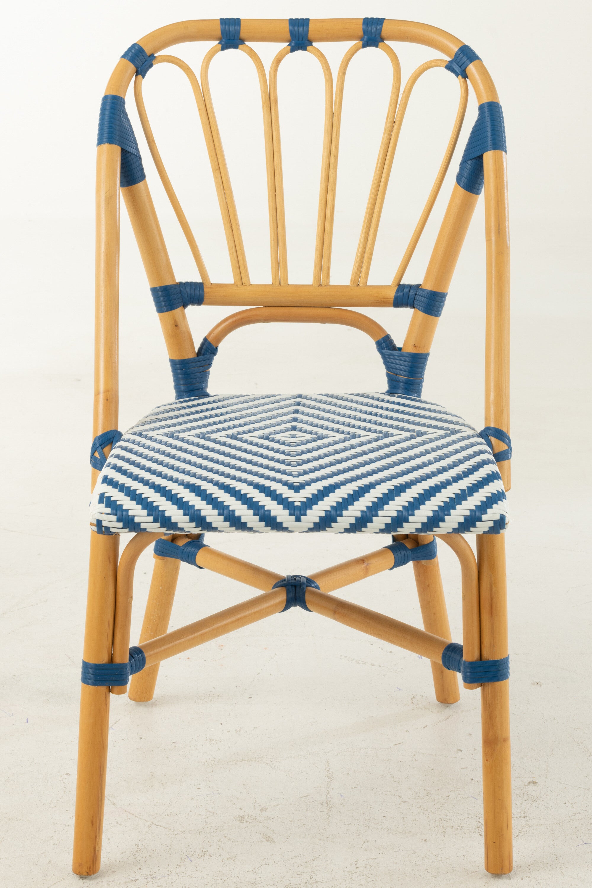 J-Line stoel live - jute/kunststof - naturel/blauw